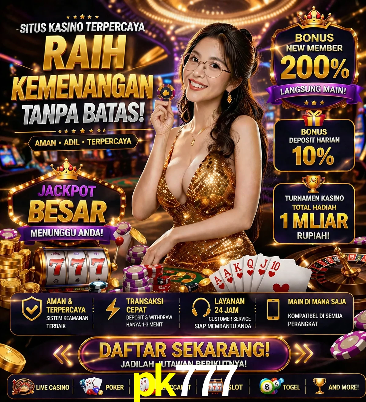 Roleta e blackjack pk777